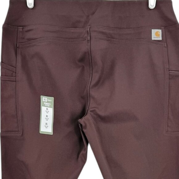 Carhartt Women's Force Fitted Lightweight Burgundy Utility Legging Size XL 16-18 - Picture 4 of 11